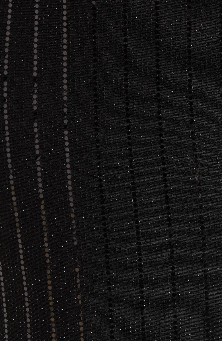 Anne Klein Metallic Stripe Wide Leg Pants, Alternate, color, Anne Black