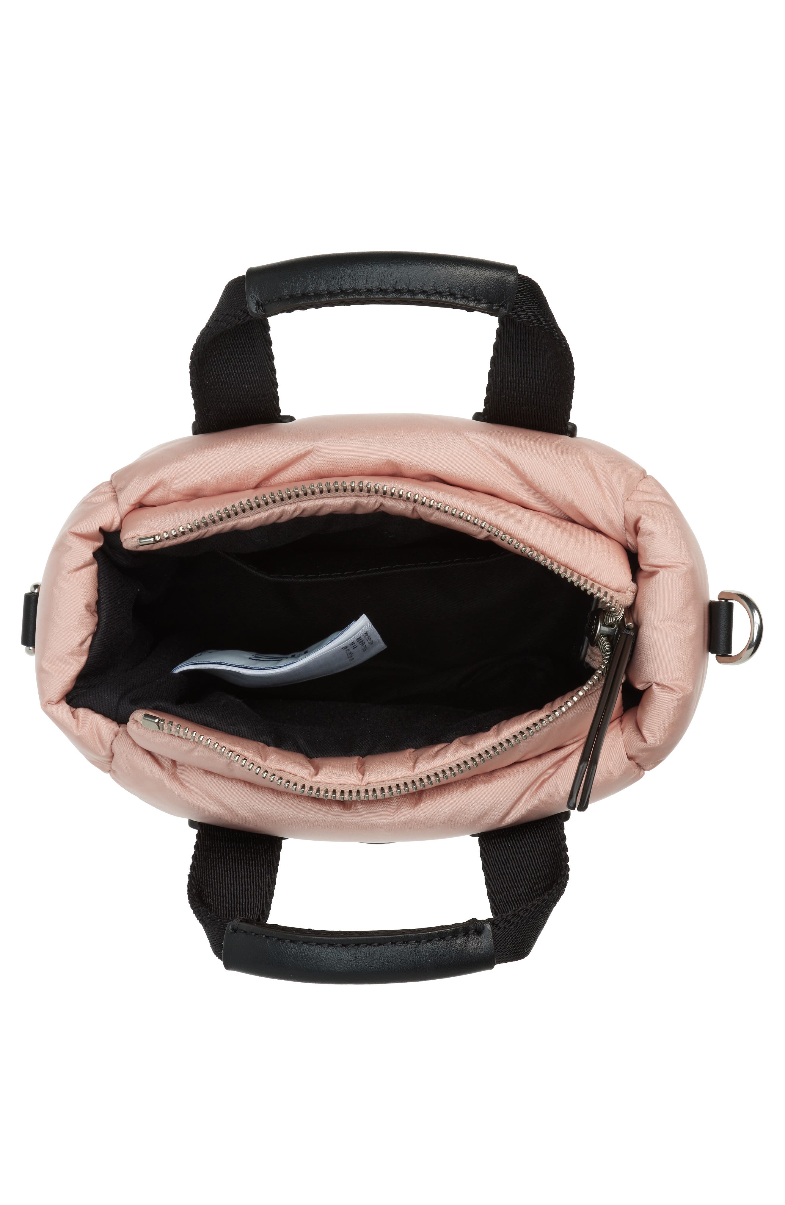 Moncler Micro Caradoc Puffer Crossbody Tote, Alternate, color, Pink