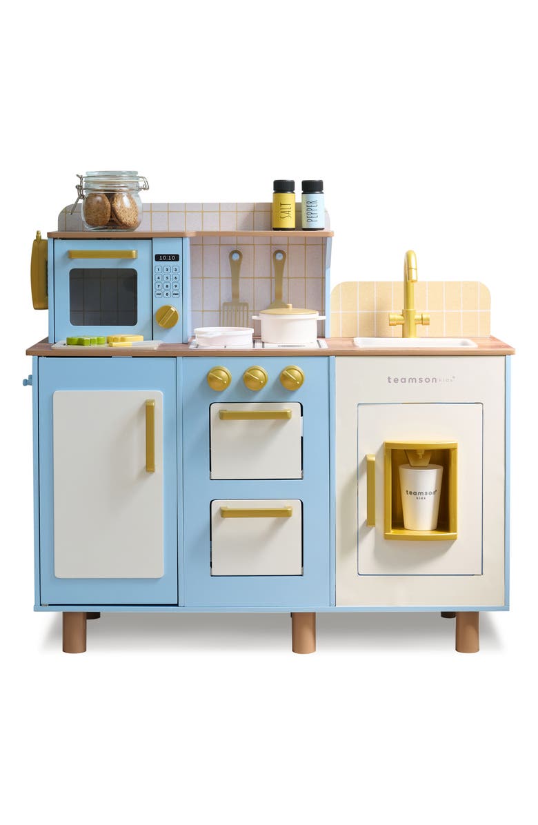 Teamson Kids Little Chef Hampton Play Kitchen & Accessories, Main, color, Blue