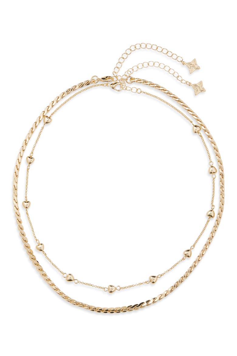 Set of 2 Chain Necklaces, Main, color, GOLD