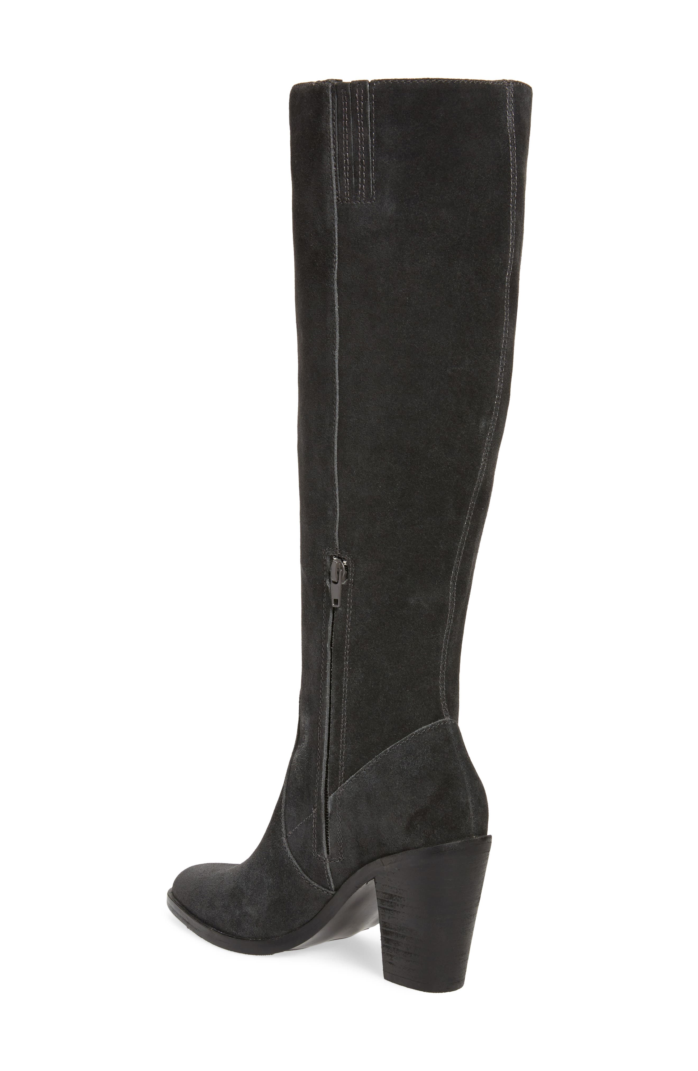 Zoe Knee High Boot, Alternate, color, CHARCOAL SUEDE