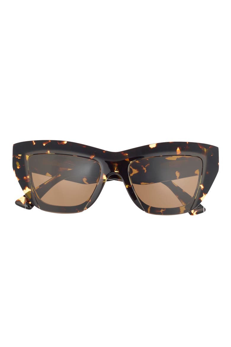 52mm Cat Eye Sunglasses, Main, color, HAVANA HAVANA BROWN