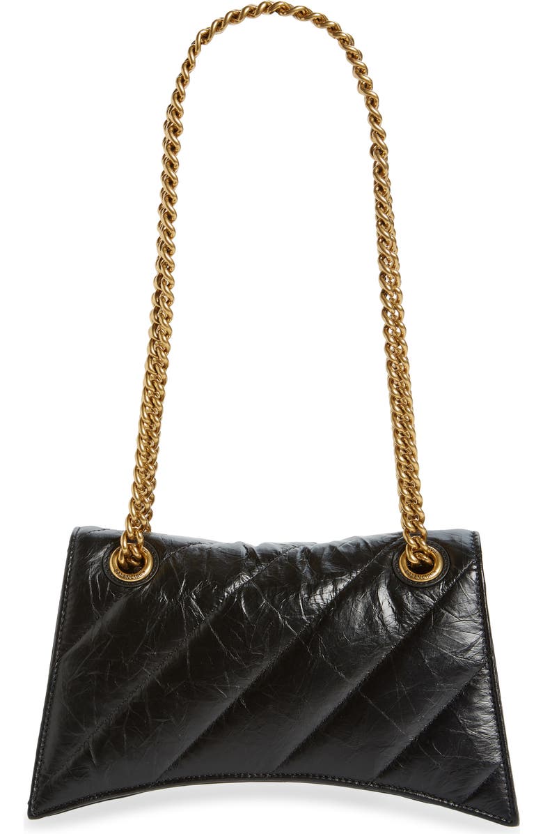 Balenciaga Crush Quilted Leather Shoulder Bag, Alternate, color,