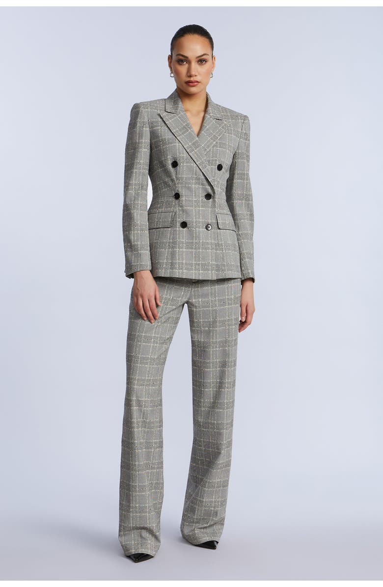 BCBGMAXAZRIA Glen Plaid Blazer, Main, color, Black/White