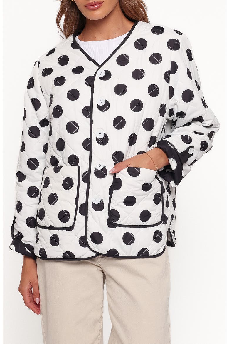 Immy Reversible Puffer Jacket, Alternate, color, BLACK/ WHITE DOT