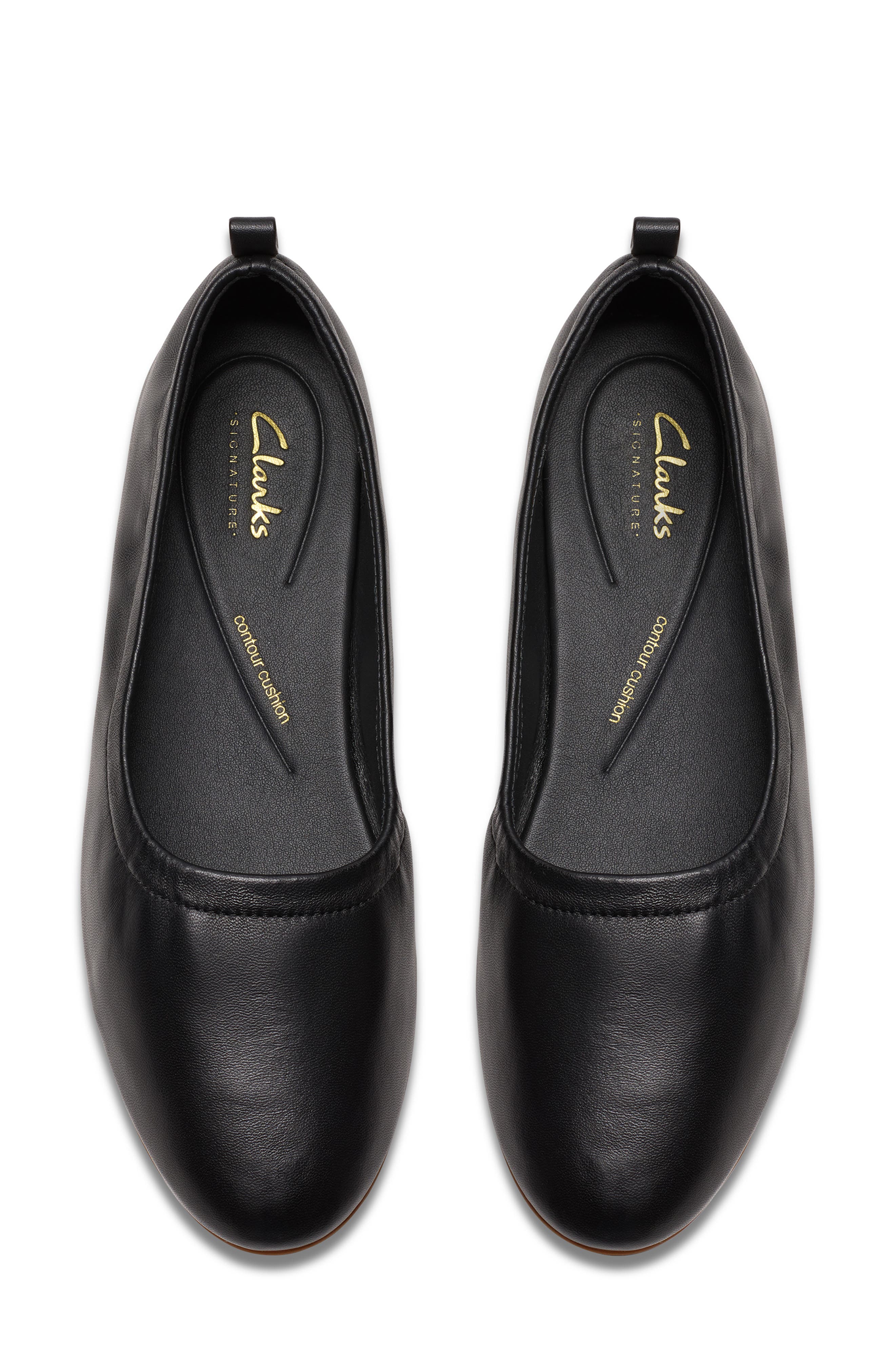 Clarks<sup>®</sup> Fawna Soft Ballet Flat, Alternate, color, Black Leather