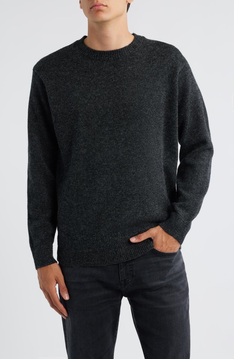 Pendleton Wool Crewneck Sweater, Main, color, Black Heather