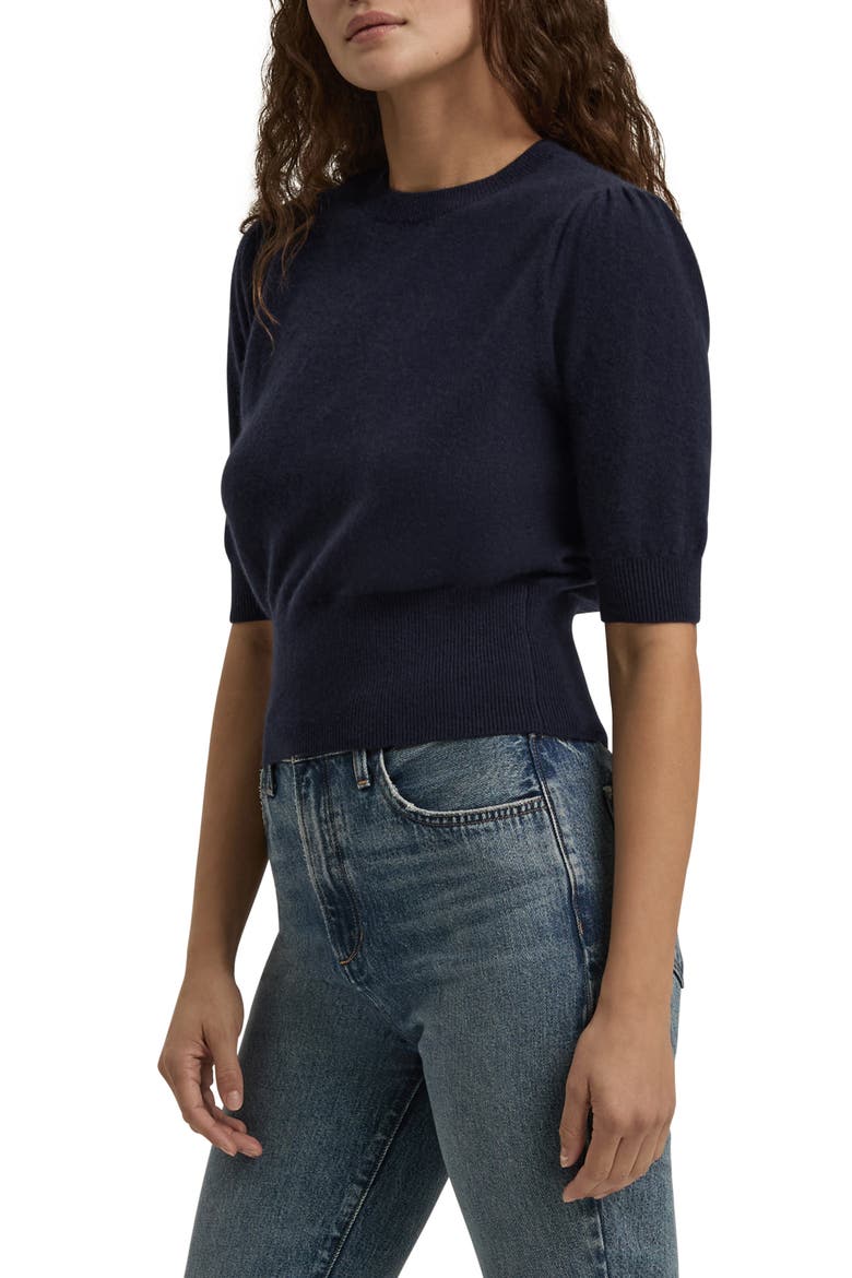 The Elena Elbow Sleeve Cashmere Sweater, Alternate, color, NAVY