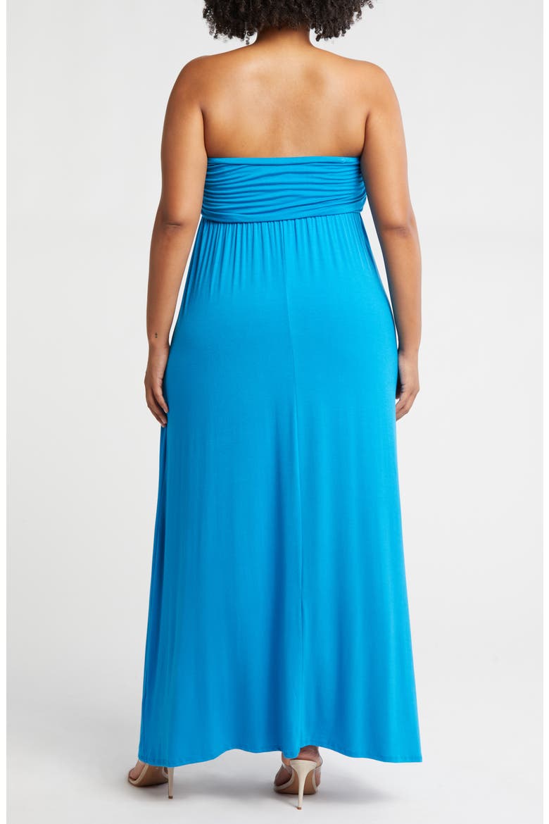 Strapless Maxi Dress, Alternate, color, TURQUOISE