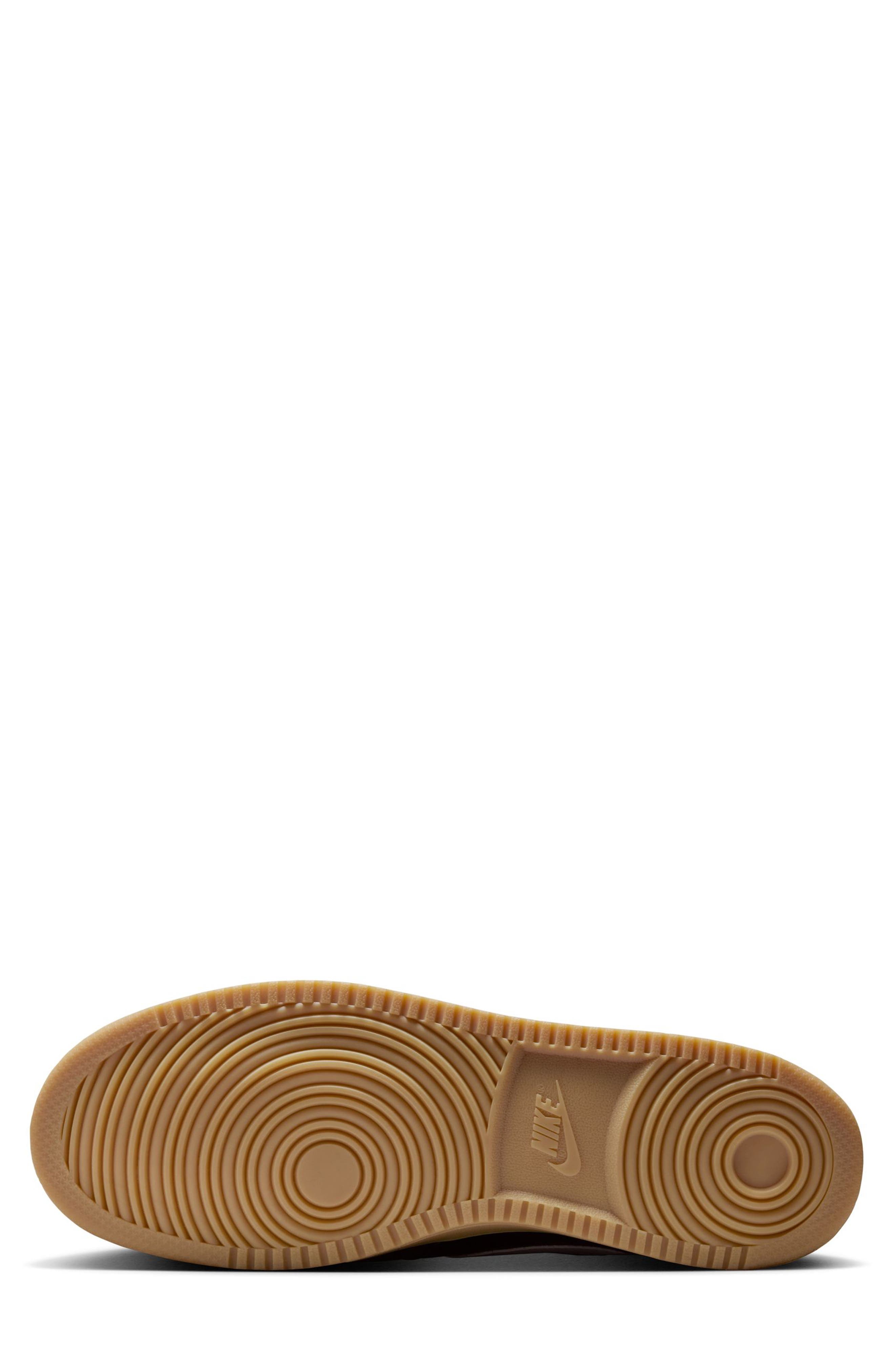 Nike Court Vision Low Sneaker, Alternate, color, Black/ Gum Light Brown