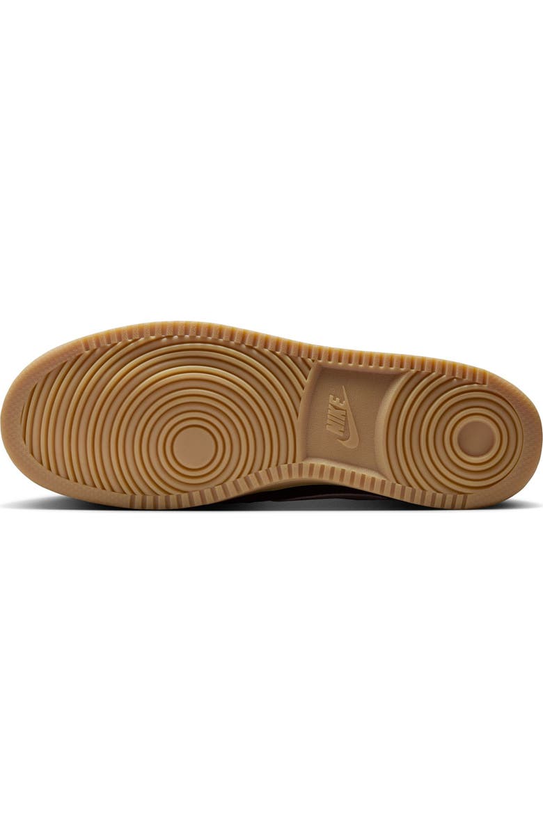 Nike Court Vision Low Sneaker, Alternate, color, Black/ Gum Light Brown