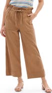 Hatley Tigers Eye Drawstring Linen Blend Wide Leg Pants