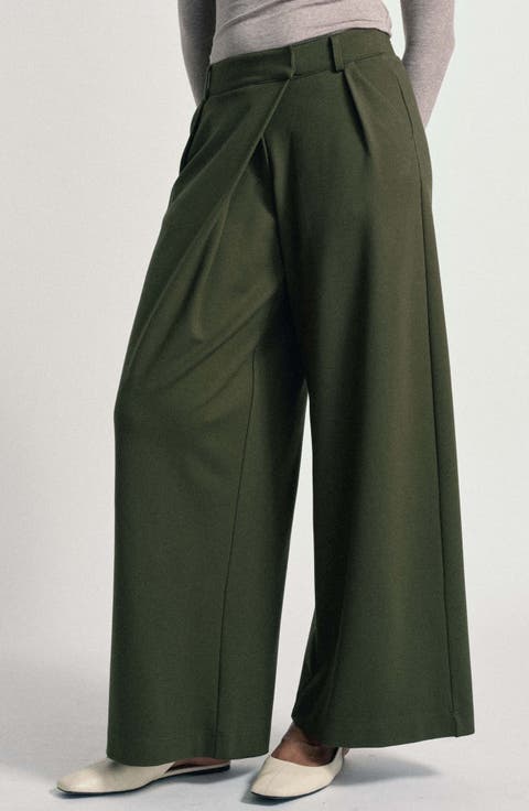 Abi High Waist Wide Leg Ponte Pants