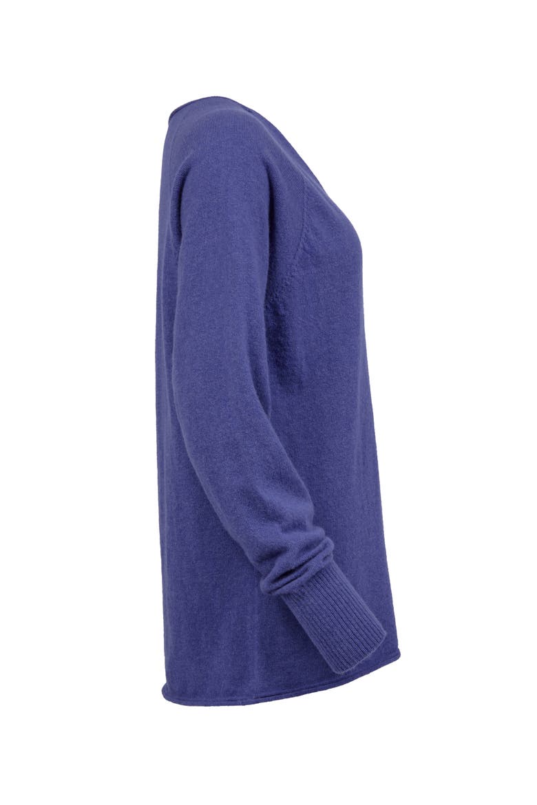 Geelong Wool Slouch V-Neck Sweater, Alternate, color, INDIGO