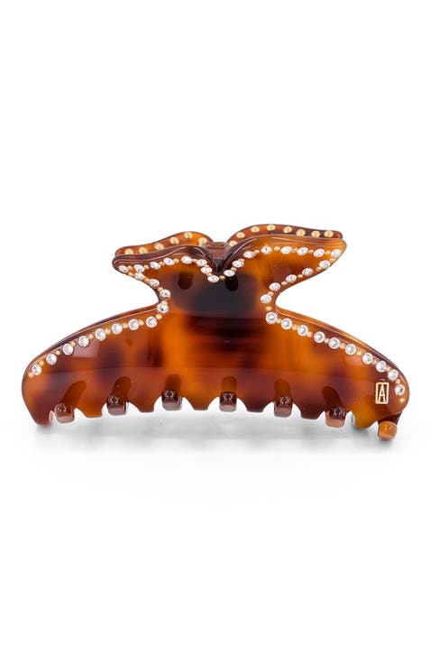 Dore acetate and crystals hair clip