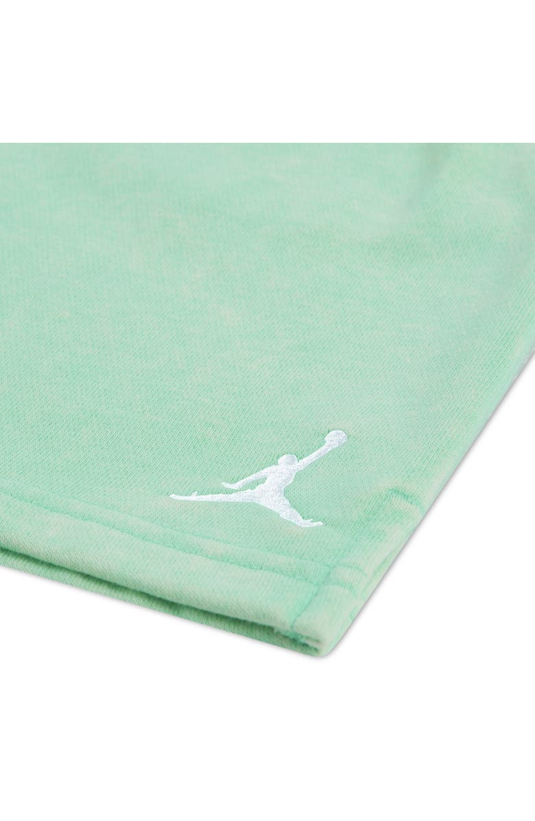 Jordan Kids' Brooklyn Fleece Acid Wash Sweat Shorts, Alternate, color, Greenglow