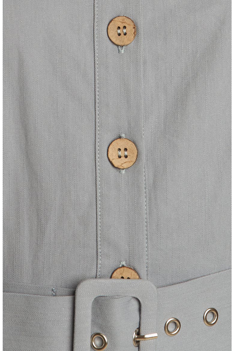 Cotton Sleeveless Midi Dress, Alternate, color, STEEL BLUE