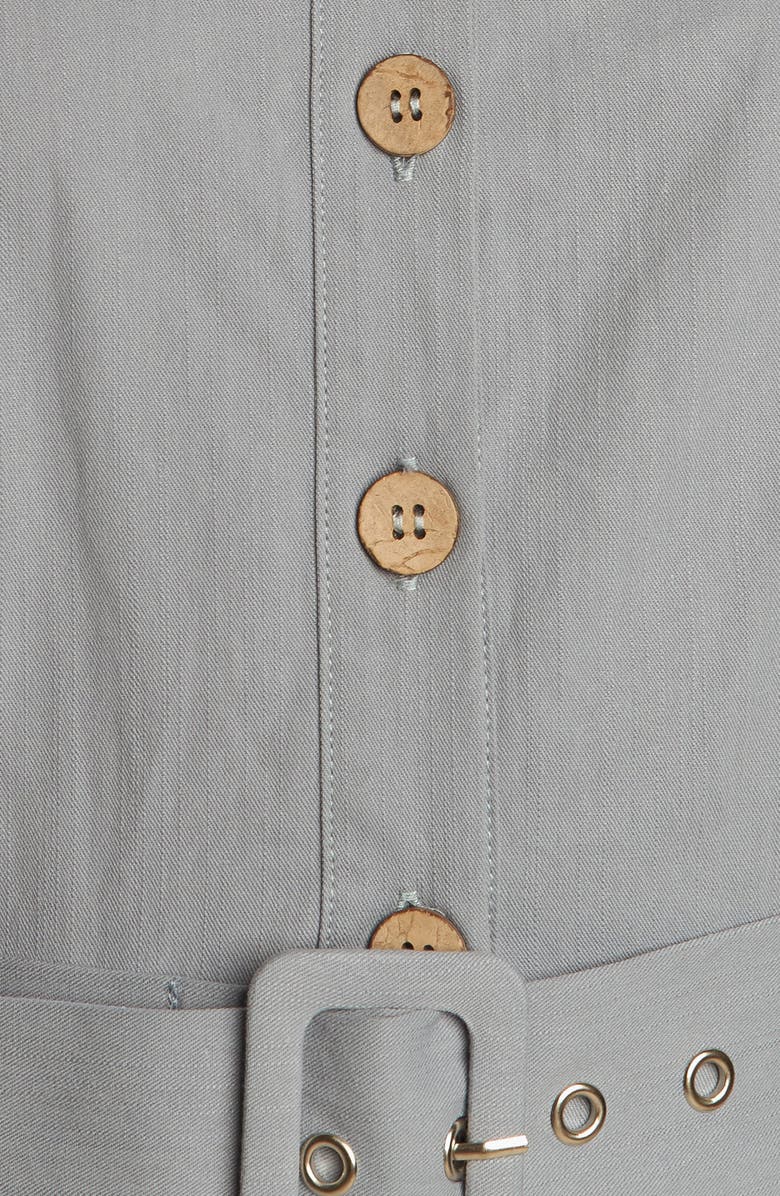 FREEMARKET Cotton Sleeveless Midi Dress, Alternate, color, Steel Blue