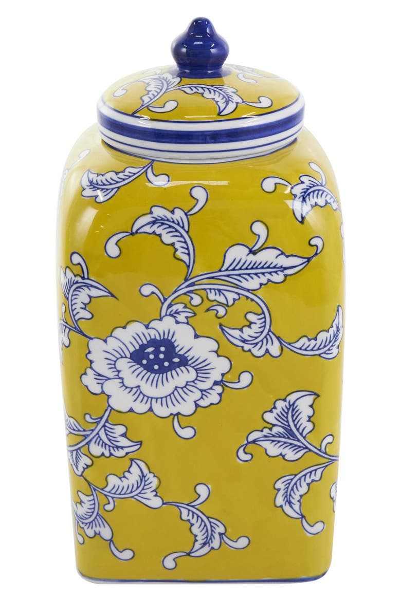 Eclectic Stoneware Set of 2 Containers, Alternate, color, YELLOW