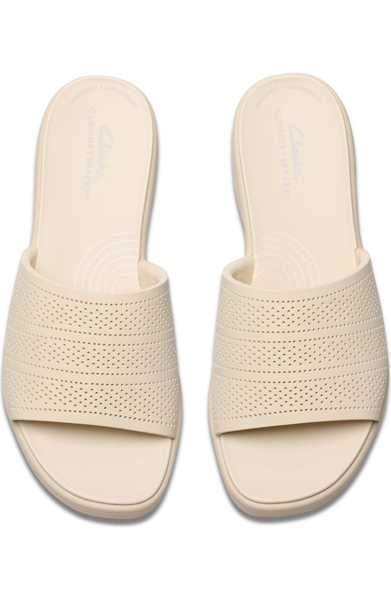 Clarks<sup>®</sup> Drift Twist Wedge Slide Sandal, Alternate, color, Cream