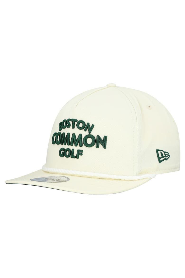 Men's New Era  Cream Boston Common Golf Adjustable Golfer Hat, Alternate, color, Cream