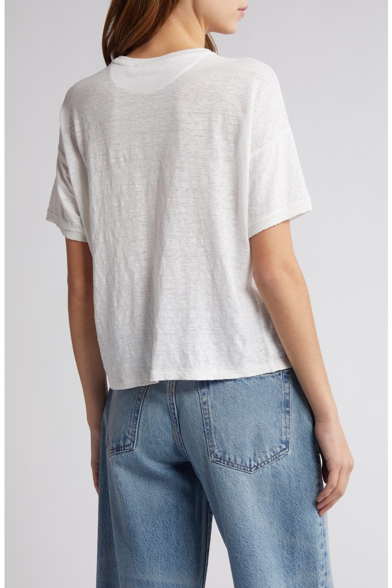 Pocket Organic Linen T-Shirt, Alternate, color, WHITE