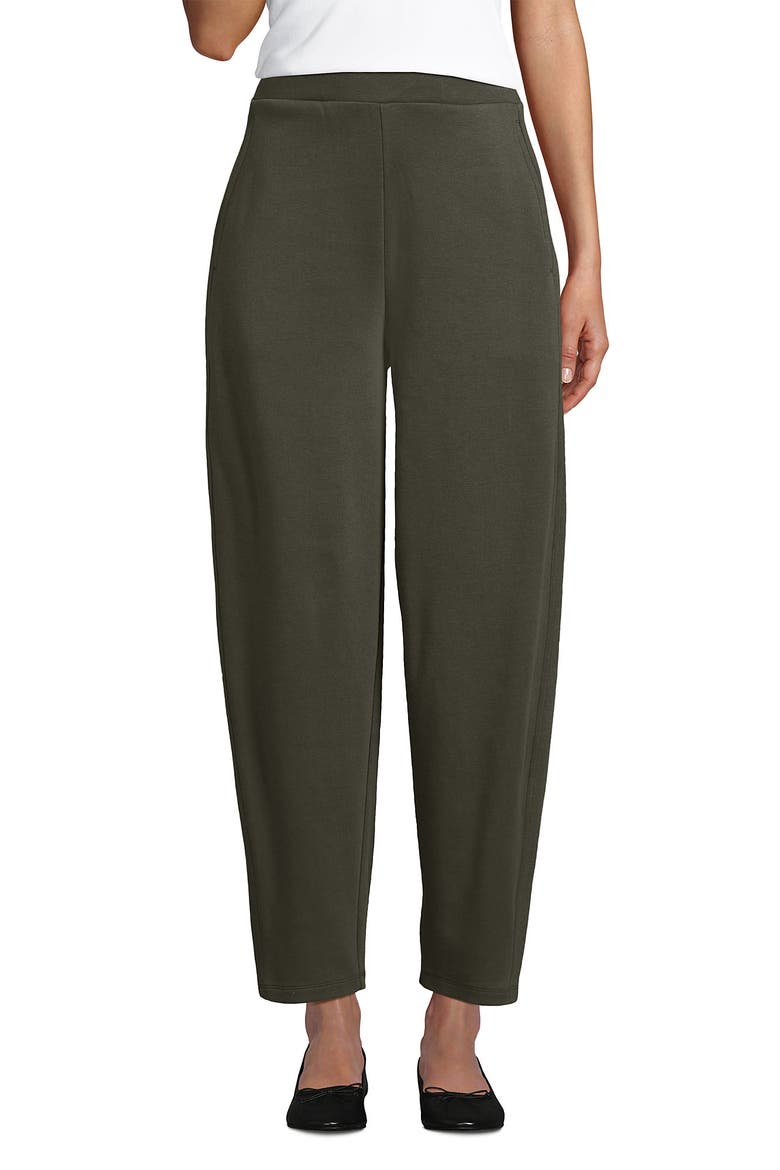 Sport Knit High Rise Barrel Ankle Pants, Alternate, color, Forest Moss