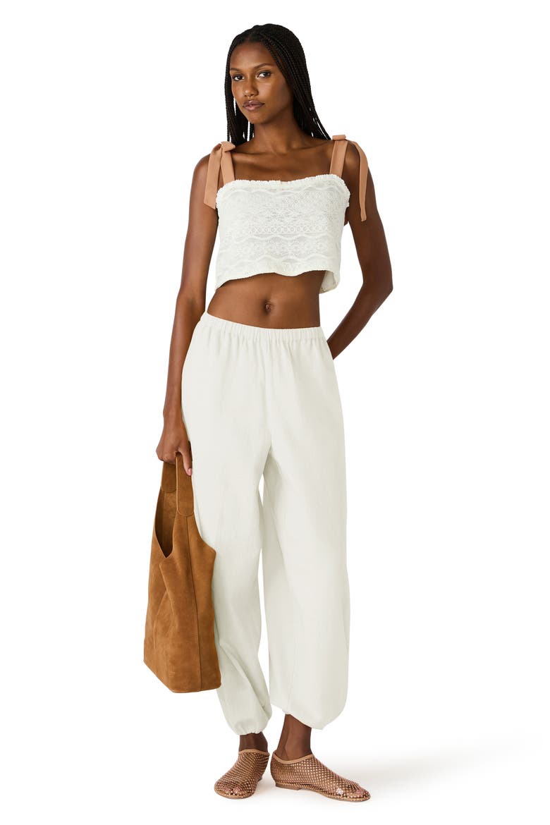 Divinia Linen Blend Pants, Alternate, color, ANTIQUE WHITE