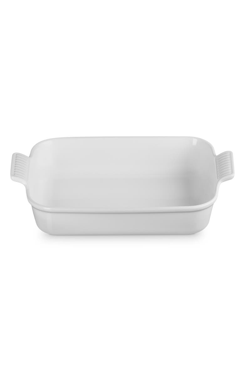 Le Creuset Heritage 2.5-Quart Rectangular Stoneware Dish, Alternate, color, White