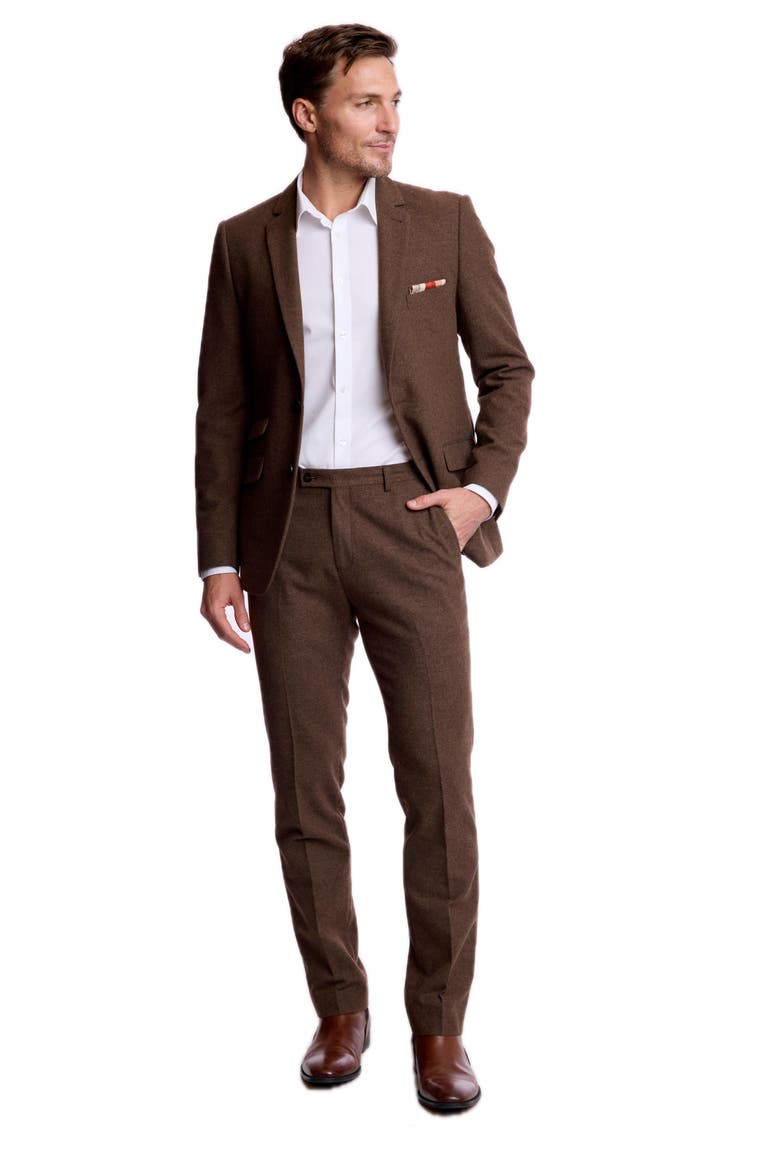 Downing Slim Fit Suit Separates Pants, Alternate, color, BROWN TWEED