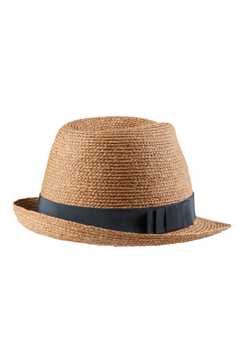 Raffia Fedora, Alternate, color, NOUGAT/ ATLAS