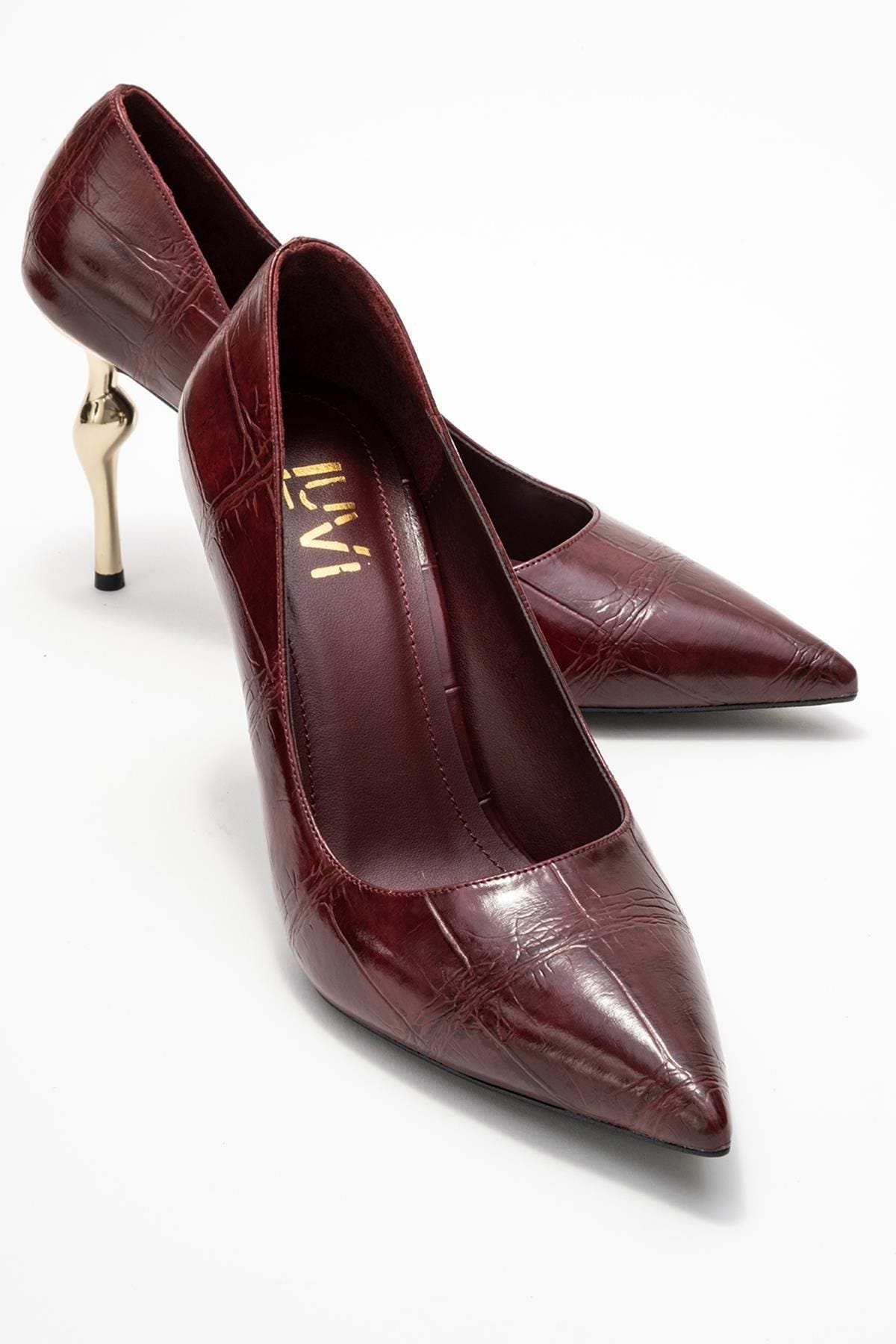 Hudson Pointed Toe Pump, Alternate, color, Burgundy Printed