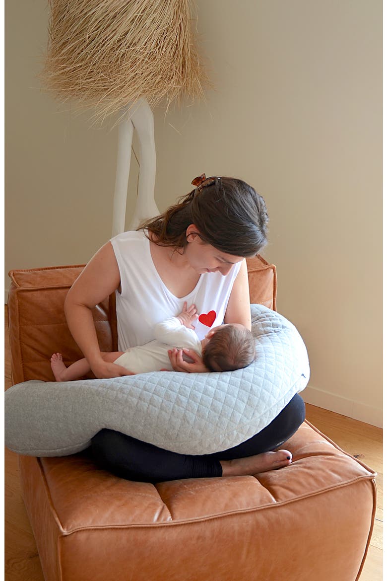 Big Flopsy Pregnancy Pillow, Alternate, color, HEATHER GREY