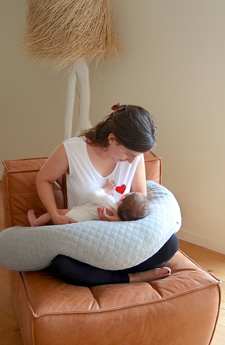 BEABA Big Flopsy Pregnancy Pillow, Alternate, color, Heather Grey