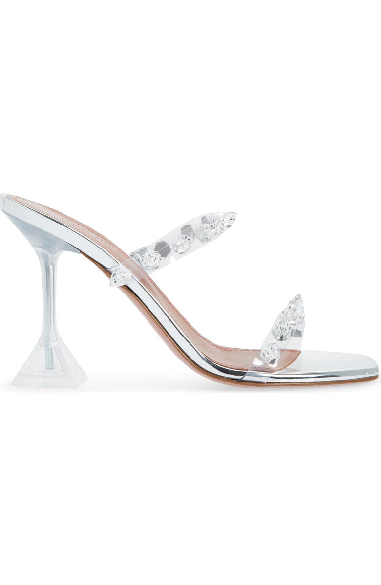 Amina Muaddi Julia Jewel Clear Sandal, Alternate, color,