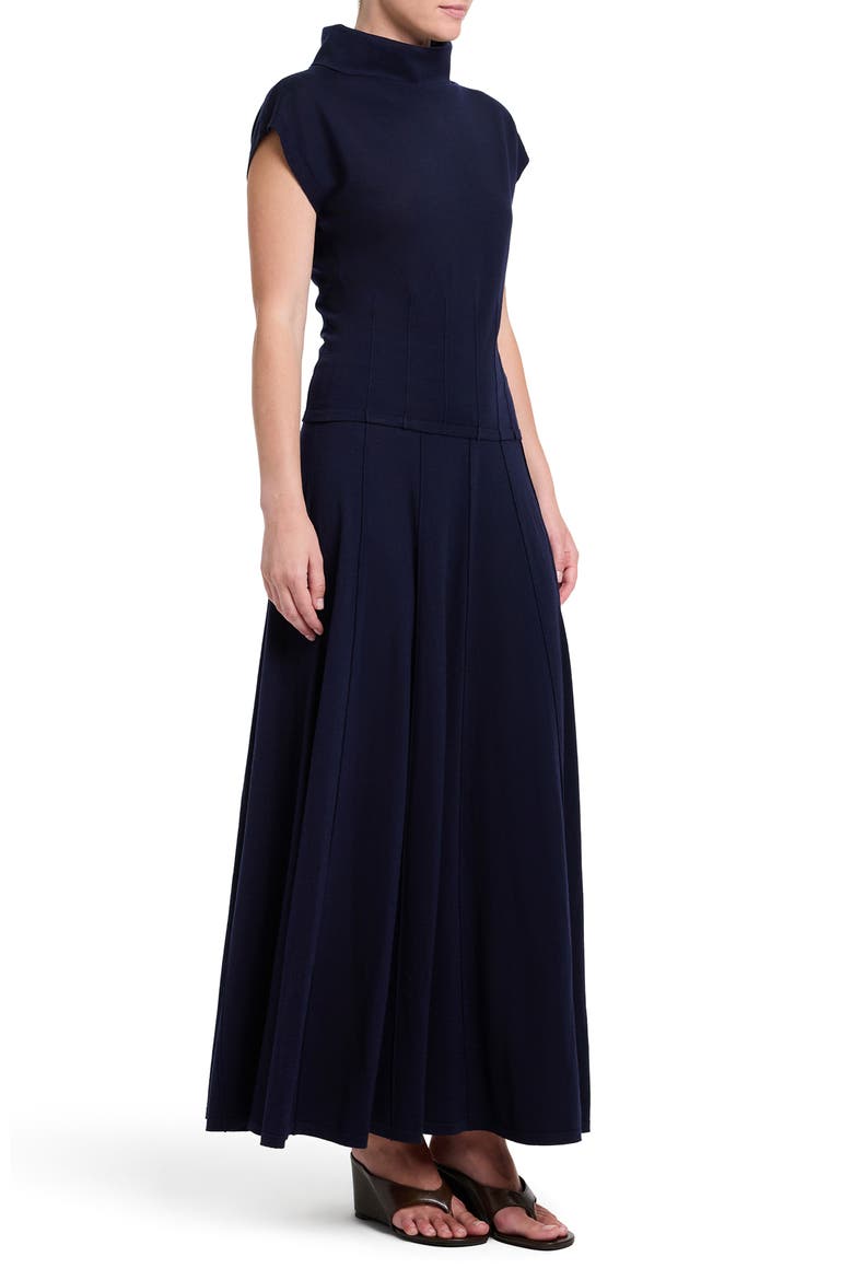 Seamed Wool Maxi Skirt, Alternate, color, BLUE NIGHTS