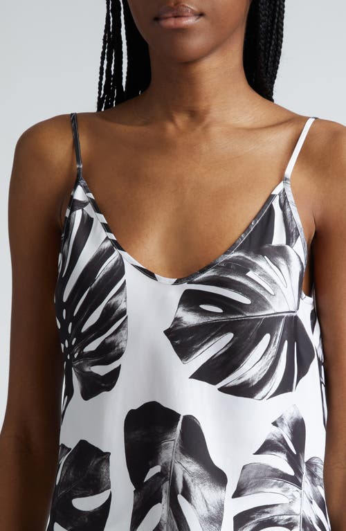 L Agence L'agence Lexi Print Camisole In Black/white Palm Leaves