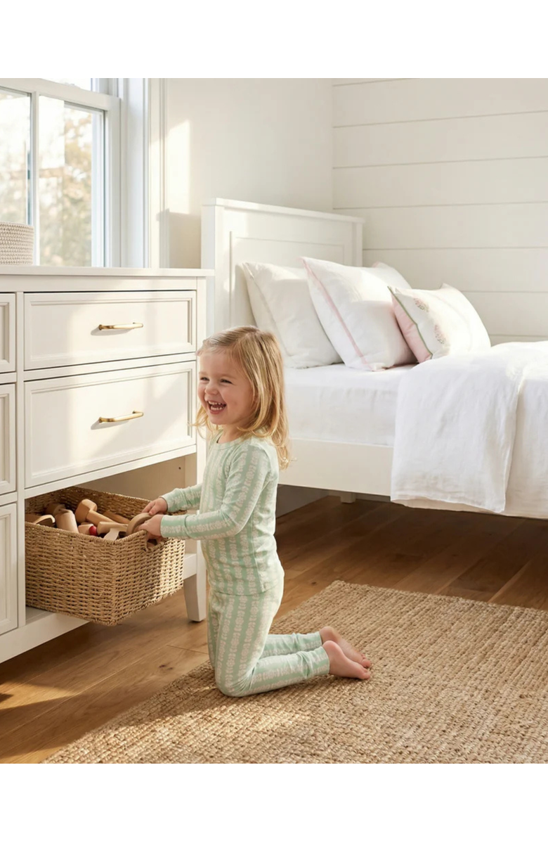 Motette Long Sleeve and Pants Pajama Set, Alternate, color, Mint Meadows