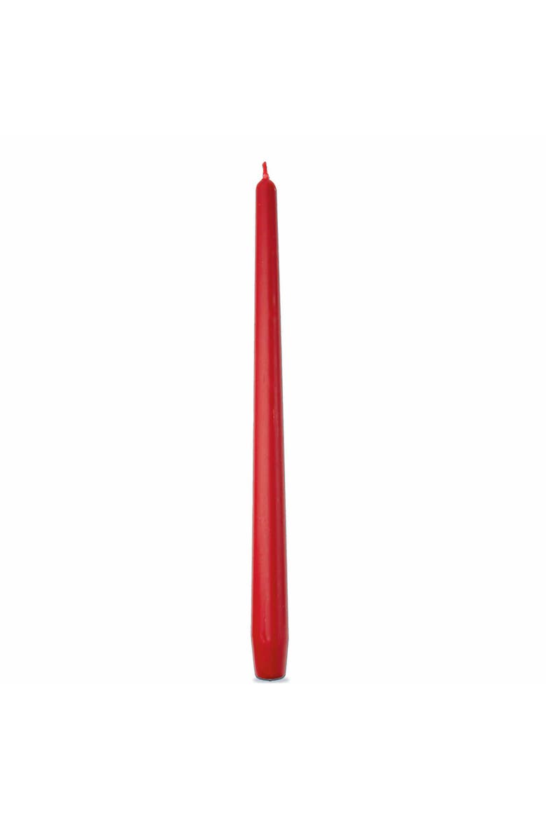 Color Studio Traditional Taper Unscented Candle Set of 4, Alternate, color, Red