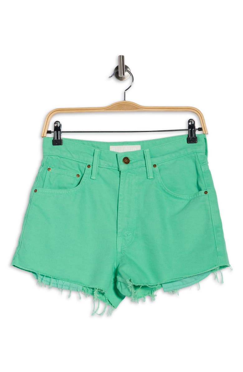 MOTHER The Fun Dip Micro Cutoff Denim Shorts, Alternate, color, Summer Green