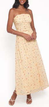Petal & Pup Calypso Floral Strapless Maxi Dress