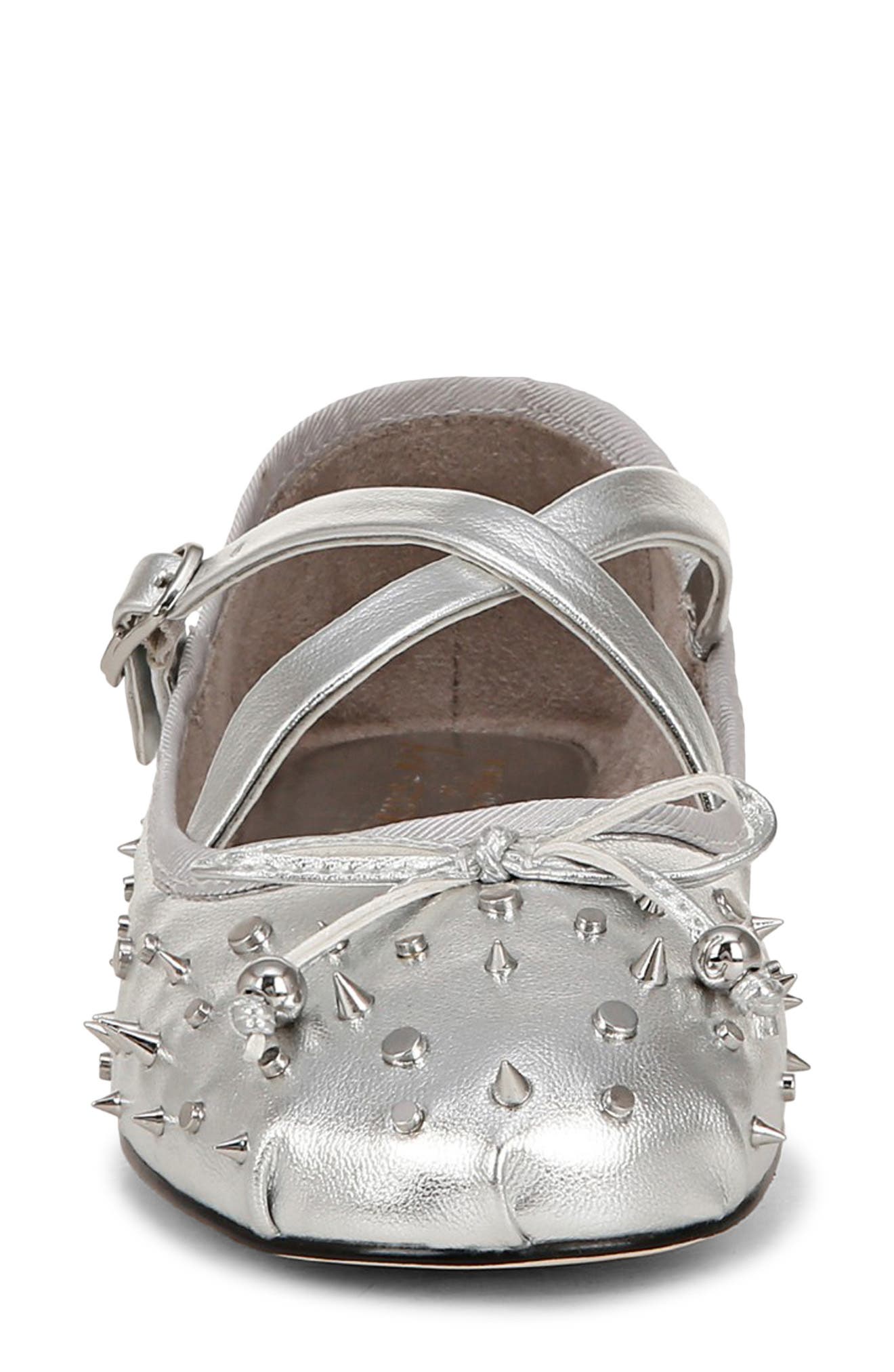 Circus NY by Sam Edelman Zuri Stud Mary Jane Flat, Alternate, color, Soft Silver