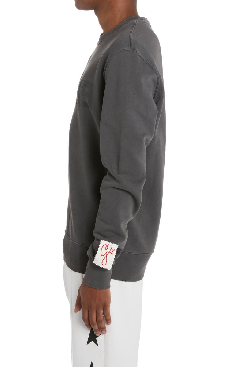 Golden Goose Golden Missing Logo Sweatshirt, Alternate, color, Anthracite