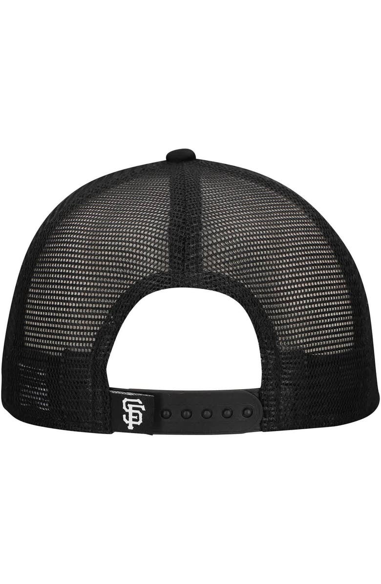 New Era Men's New Era Black San Francisco Giants Retro Bold A-Frame Trucker 9FORTY Adjustable Hat, Alternate, color, Black