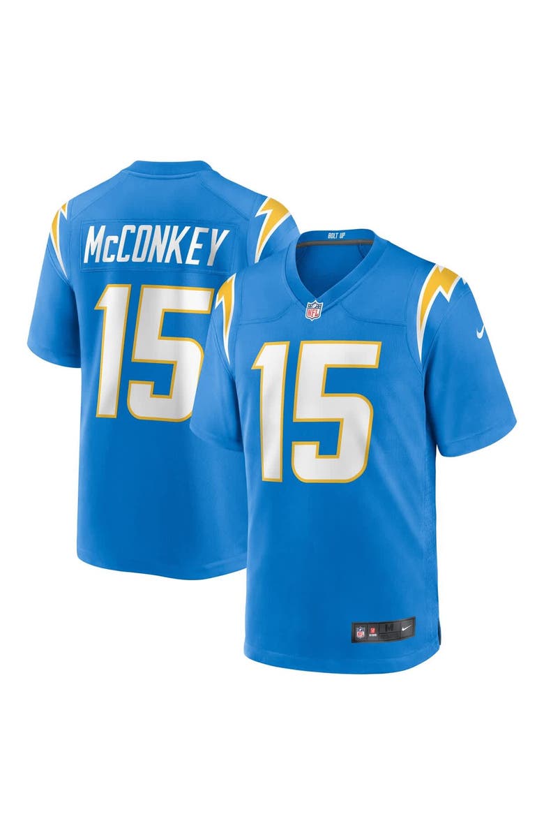 Nike Youth Nike Ladd McConkey Powder Blue Los Angeles Chargers Game Jersey, Alternate, color, Powder Blue