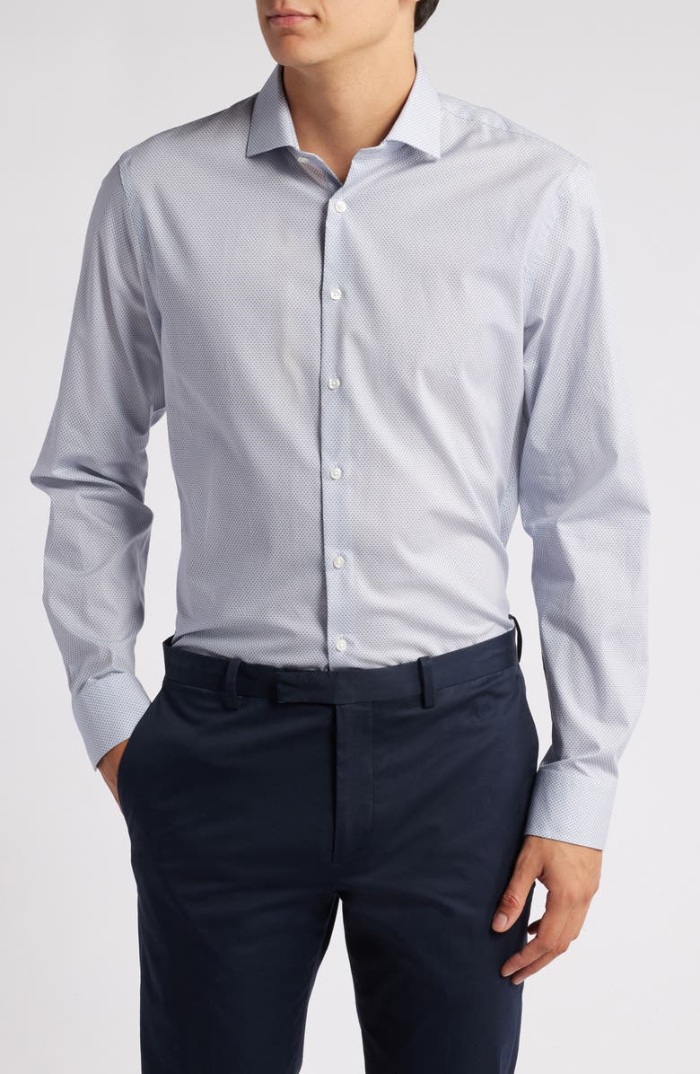 Nordstrom Easy Care Extra Trim Fit Geometric Print Dress Shirt, Main, color,