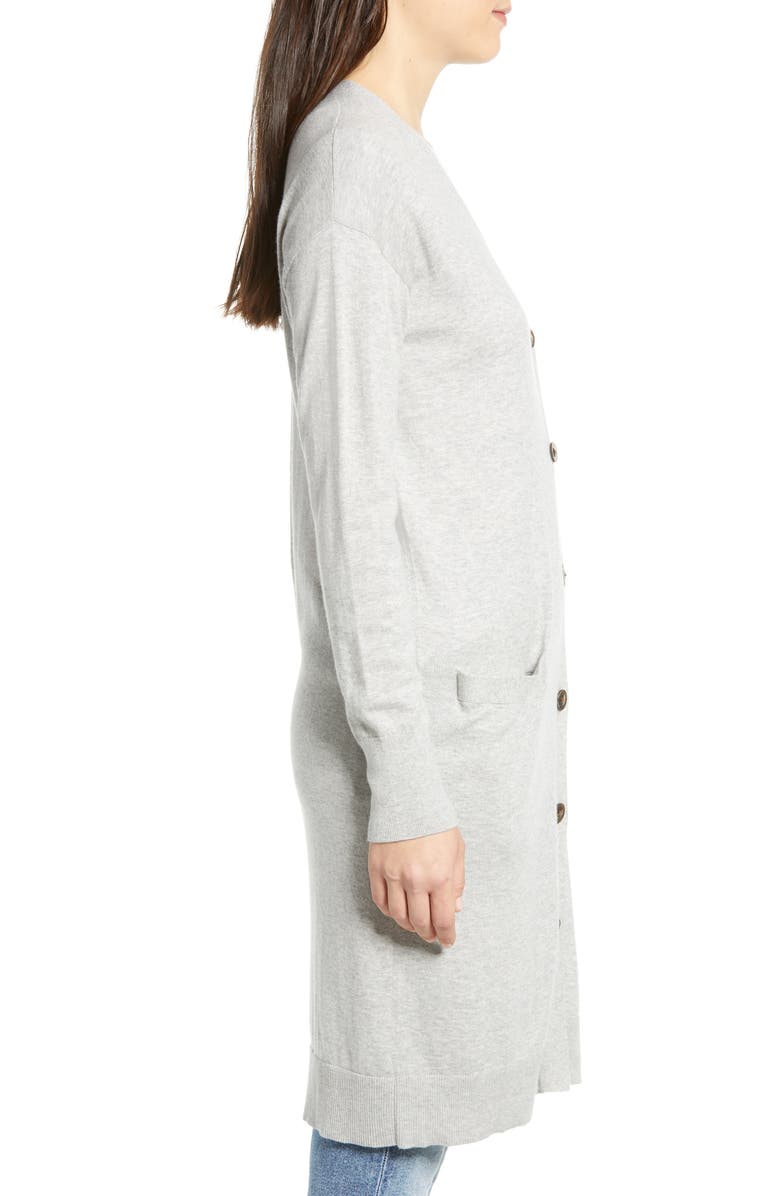 Velvet by Graham & Spencer Cotton & Cashmere Long Cardigan, Alternate, color, 