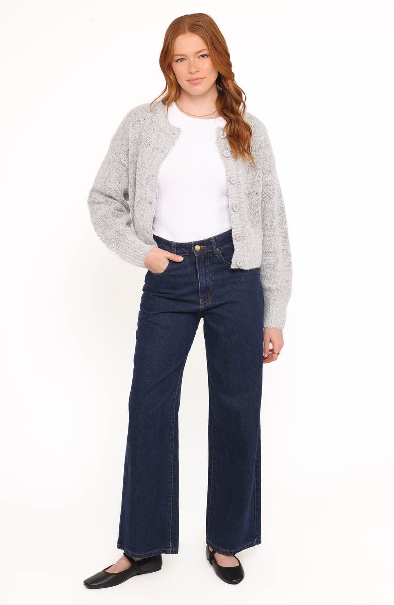 Petal & Pup Lucah Fuzzy Cardigan, Alternate, color, Grey