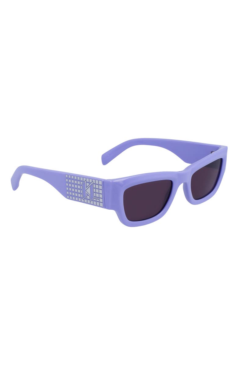 KARL LAGERFELD 52mm Rectangular Sunglasses, Alternate, color,