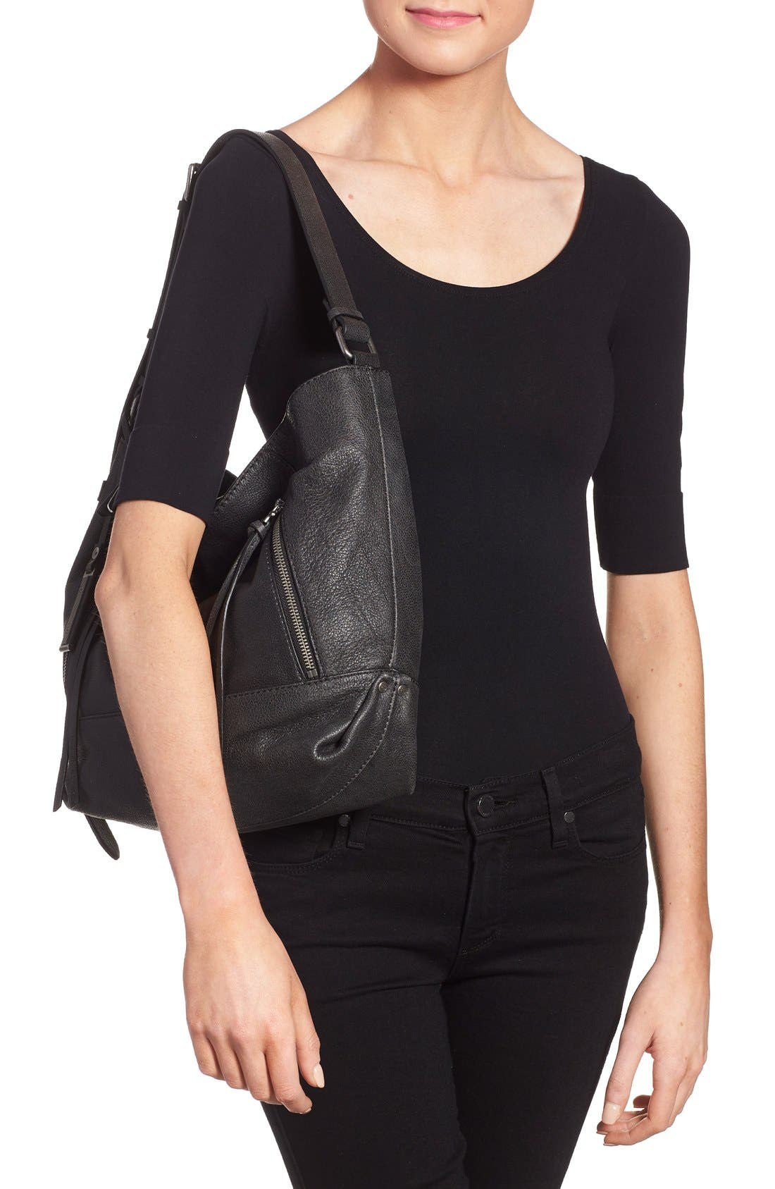 Treasure & Bond Treasure&Bond Leather Hobo, Alternate, color, 